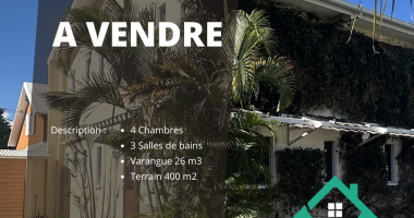 villa de 137 m2 avec 4 chambres + varangue de 25m2 + jardin 