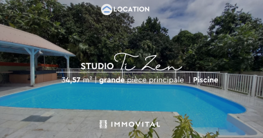 grand studio vide à louer en rez-de-chaussée de villa - au moule