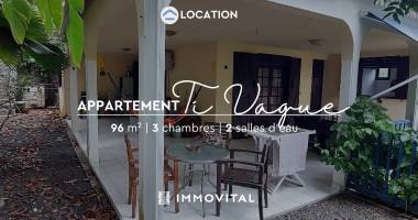 À louer   haut de villa t4 meublé   sainte-anne, quartier le helleux   toutes charges comprises