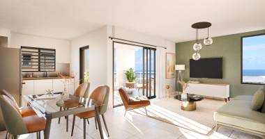 appartement t3 dans residence standing - centre-ville st pierre